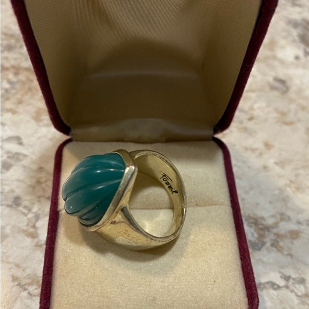 Fossil Women Ring With Faux Stone Sz 8